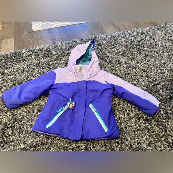 Obermeyer Toddler Girls Ski Jacket 3T/4T Purple I-Grow Snow Coat - Picture 8 of 10